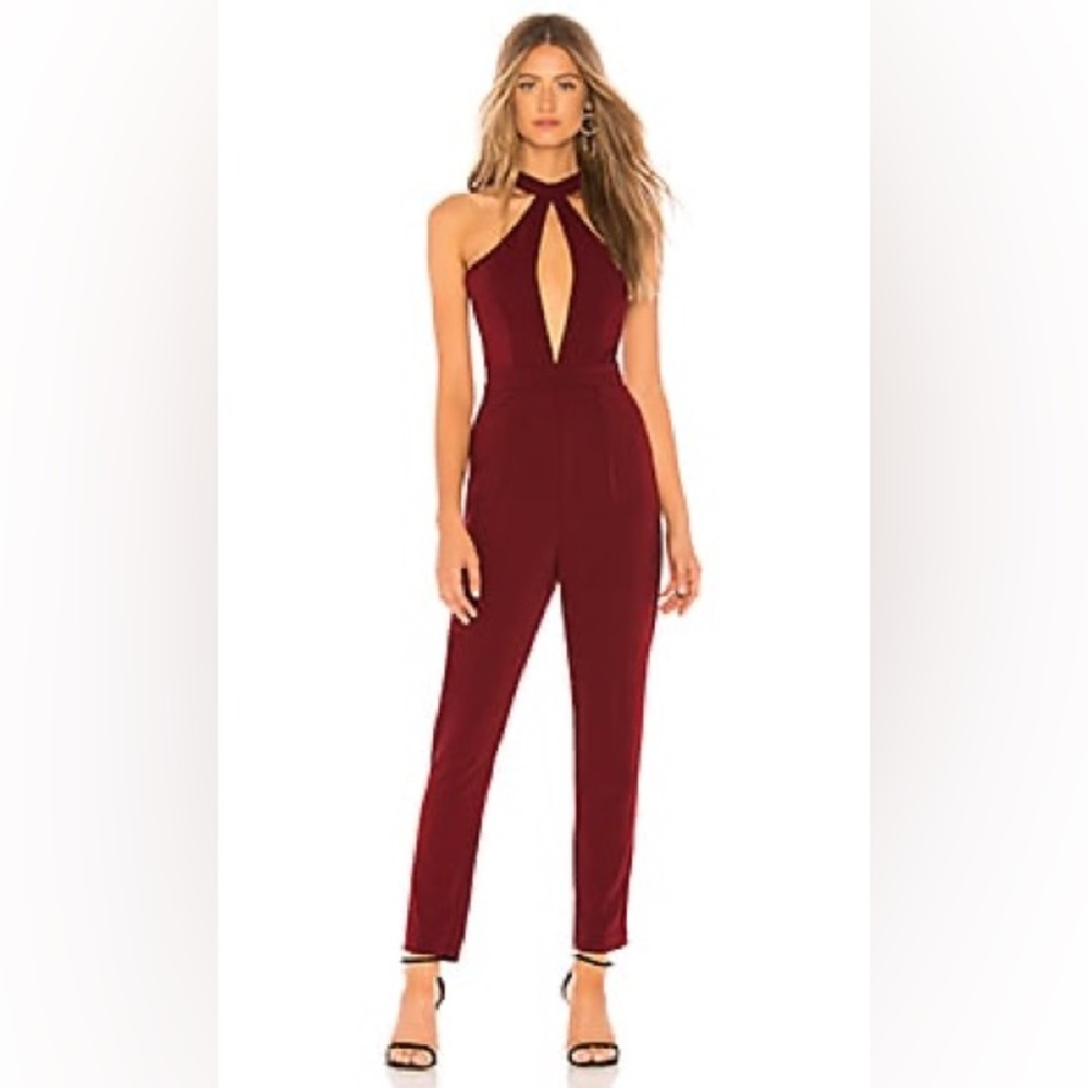 Revolve - By The Way - Willow cut-out jumpsuit in Wine Red- XS